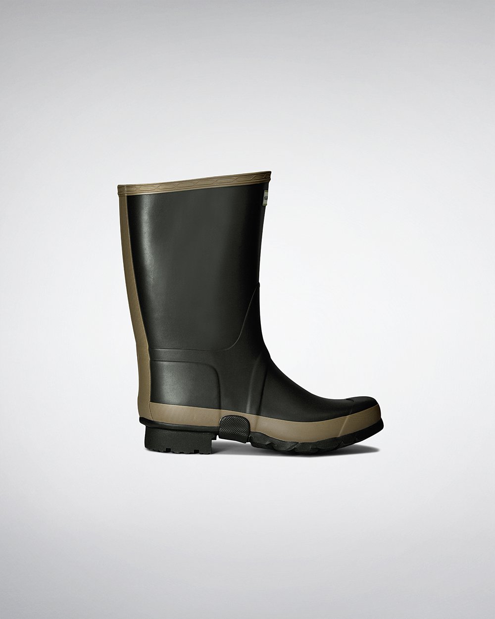 Men Hunter Gardener | Short Rain Boots Dark Olive | NZ-87251-PLRT